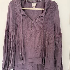 Free People DUPE boho blouse with tassels